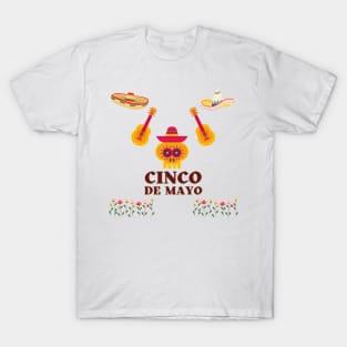 Cinco de Mayo - Sombrero and Guitars (Exclusive 2022 Model TShirt) T-Shirt